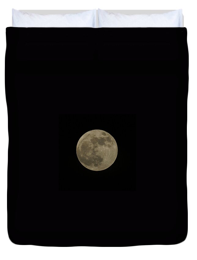 Moon Duvet Cover featuring the photograph Full Moon 5-5-2012 by Ernest Echols