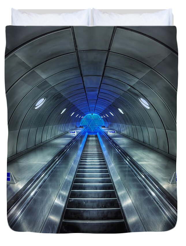 Underground Duvet Cover featuring the photograph Galactic Quest by Evelina Kremsdorf
