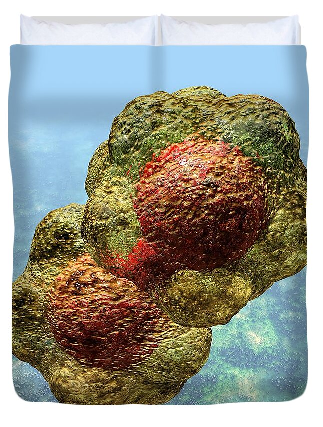 Biological Duvet Cover featuring the digital art Geminivirus particle by Russell Kightley