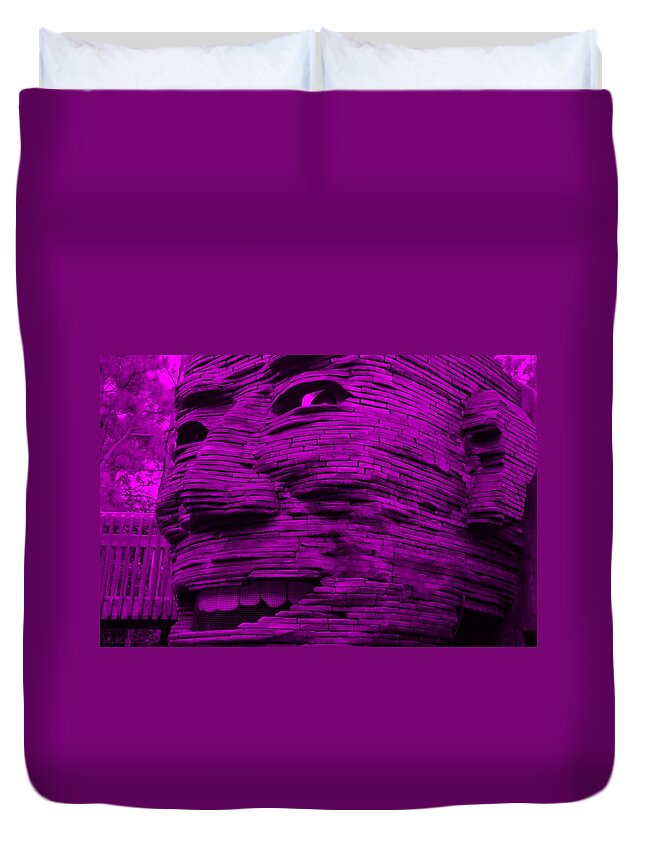 Architecture Duvet Cover featuring the photograph GENTLE GIANT in PURPLE by Rob Hans