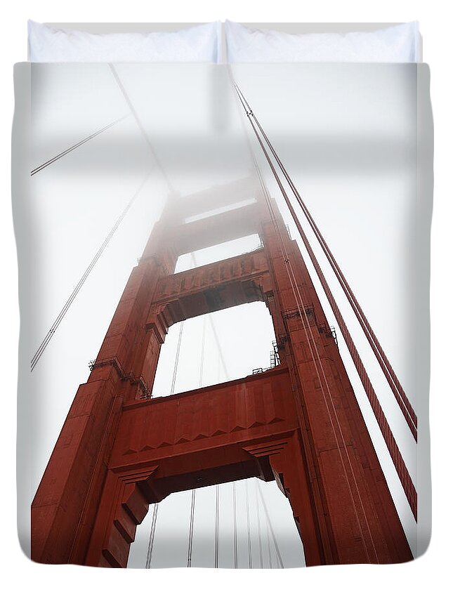 Golden Gate Bridge Duvet Cover featuring the photograph Golden Gate Bridge by Cassie Marie Photography