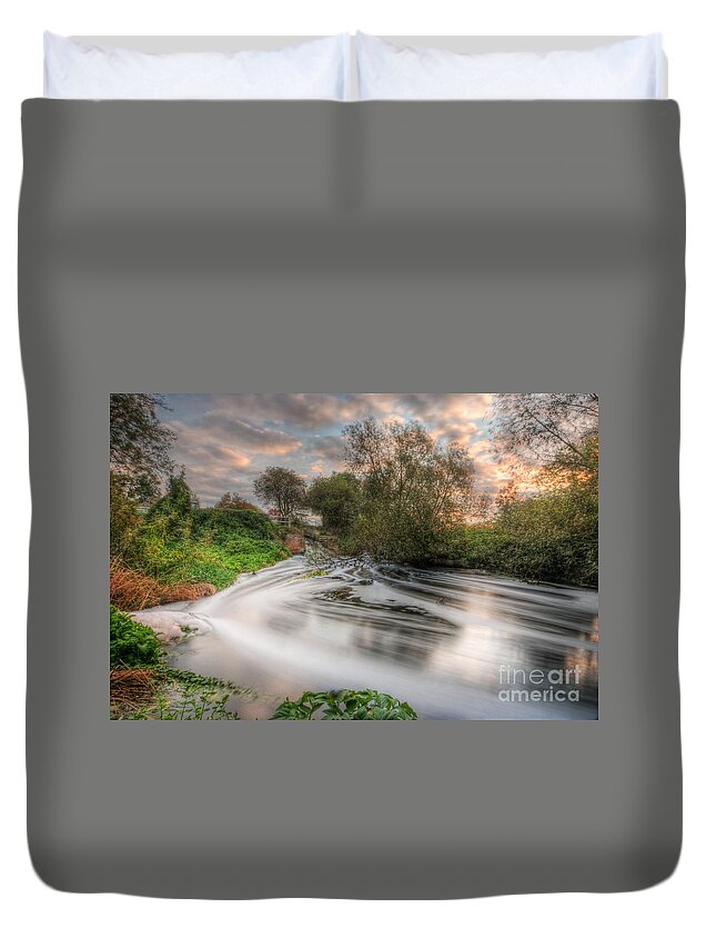 Hdr Duvet Cover featuring the photograph Gush Forth 3.0 by Yhun Suarez