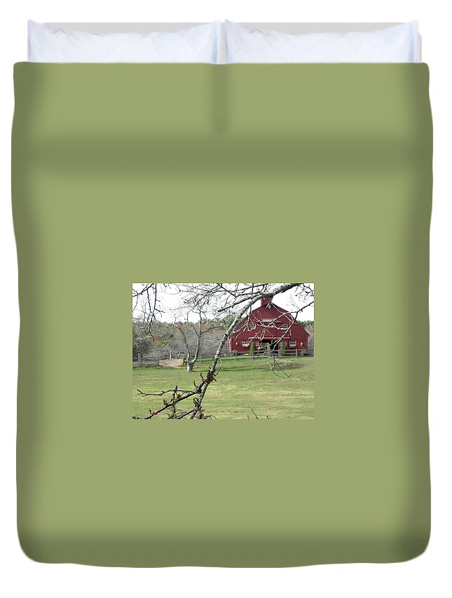 Barn Duvet Cover featuring the photograph Gypsy Vanner Barn by Kim Galluzzo
