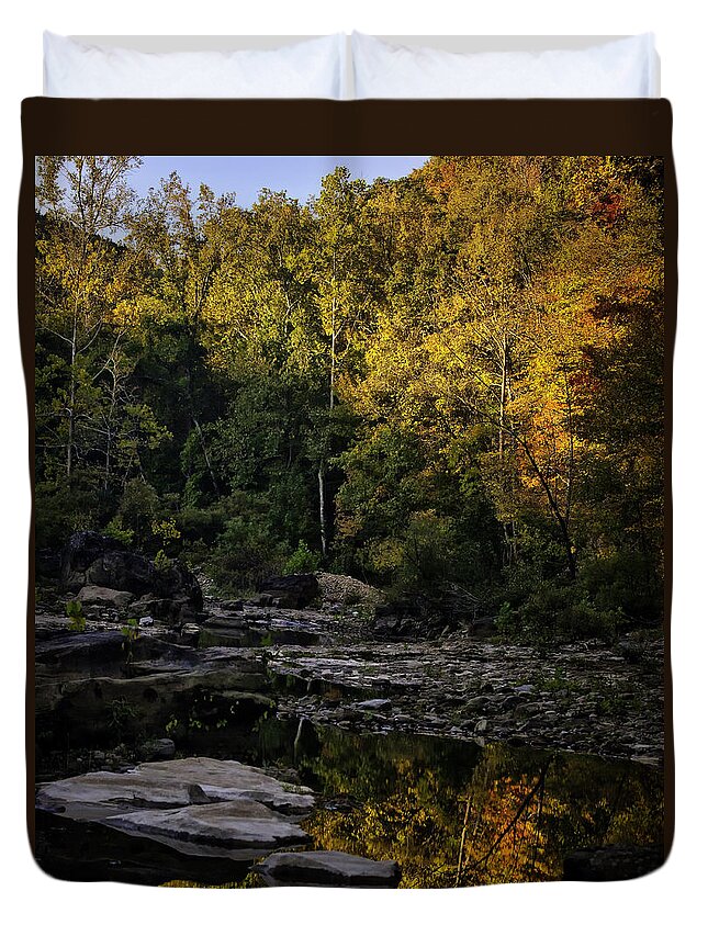 Fall Color Duvet Cover featuring the photograph Hailstone Sunrise 2 by Michael Dougherty
