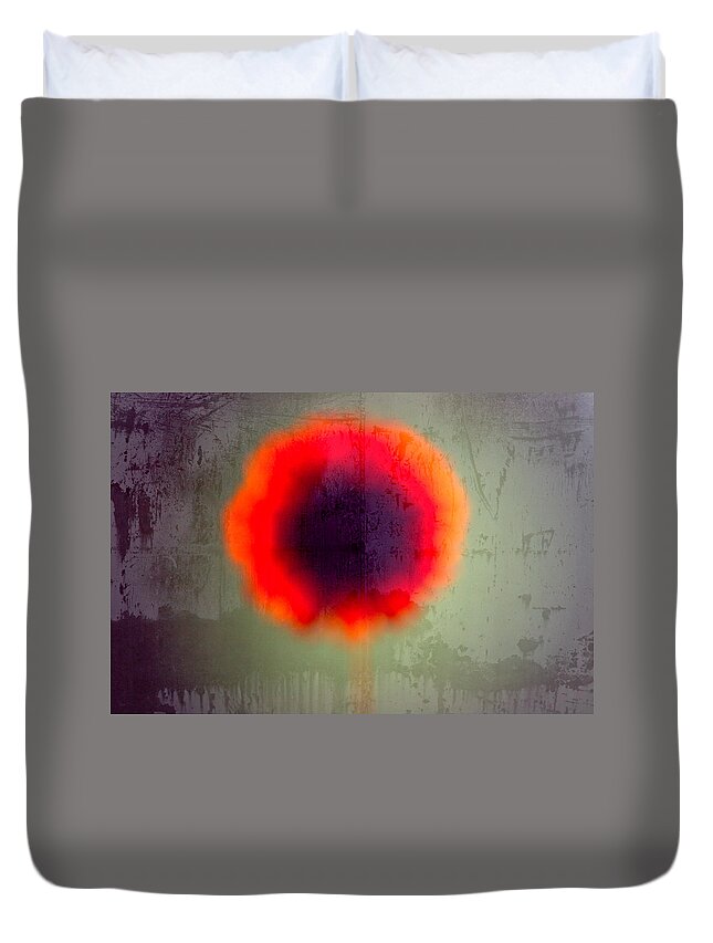 Flower Duvet Cover featuring the photograph Hallway Flower by Mark Ross