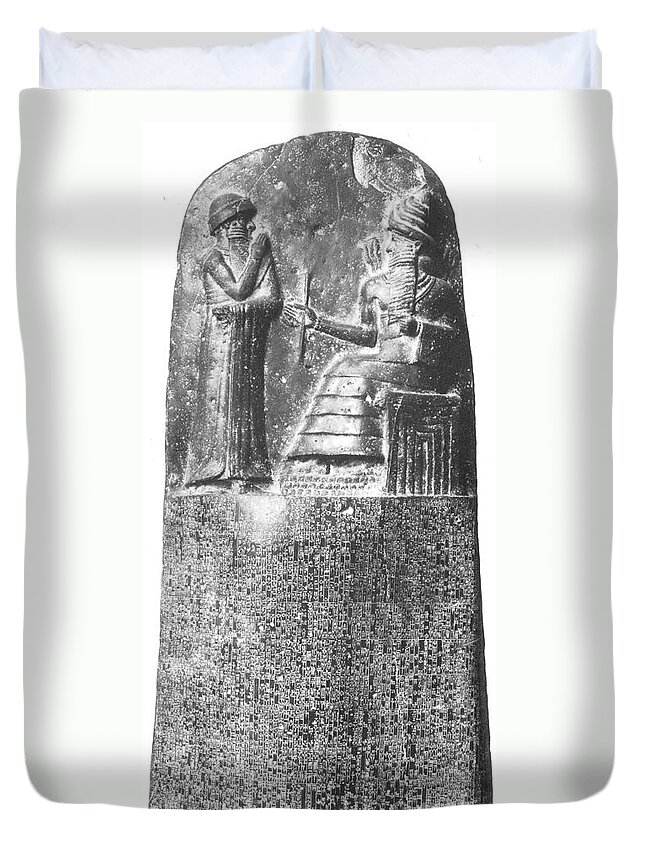 History Duvet Cover featuring the photograph Hammurabi, Babylonian King And Lawmaker by Photo Researchers