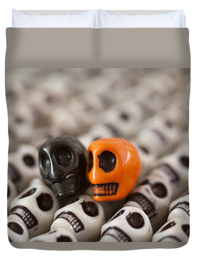 Smiles Duvet Cover featuring the photograph Happy Halloween by Mike Herdering