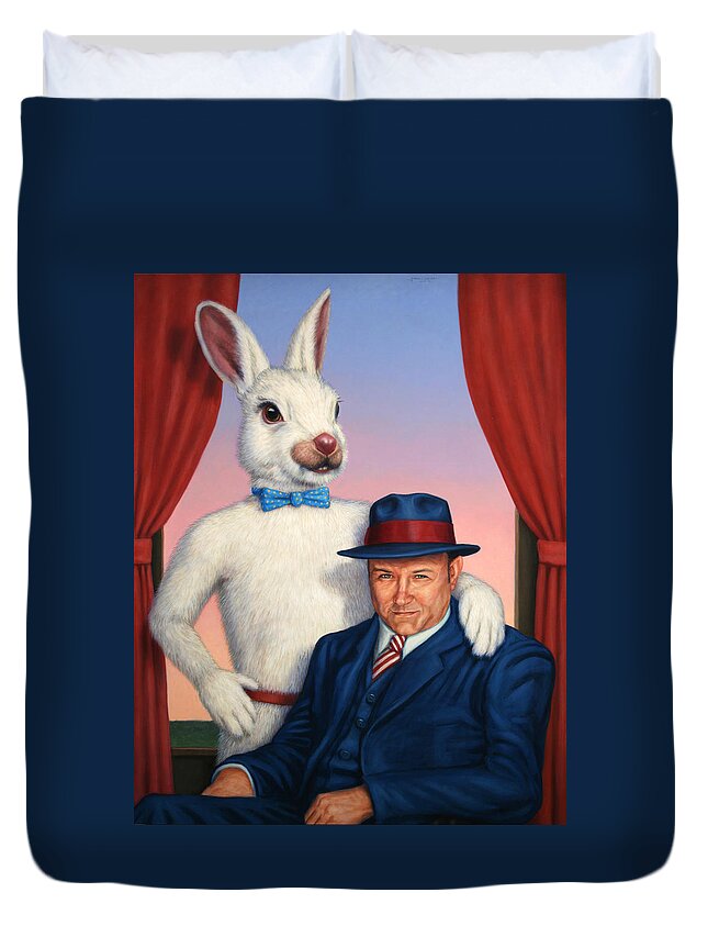 Harvey Duvet Cover featuring the painting Harvey and Randall by James W Johnson