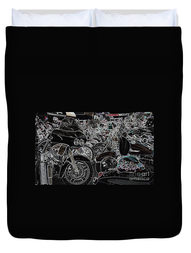 Sturgis Rally Duvet Cover featuring the photograph Head Peace by Anthony Wilkening