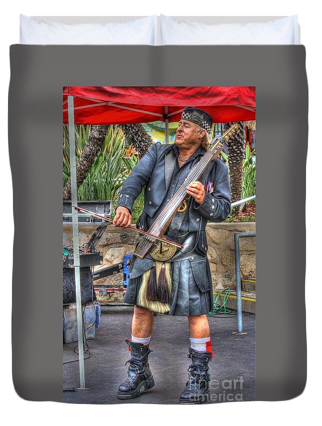 Highland Duvet Cover featuring the photograph Highland Music by Tommy Anderson