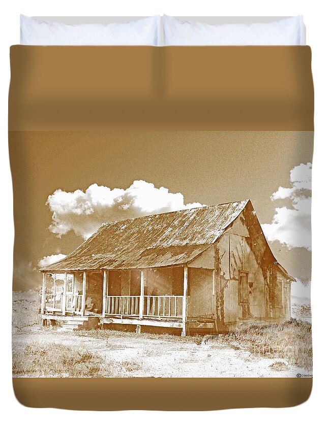 Shack Duvet Cover featuring the digital art Home Sweet Home Dreams by Lizi Beard-Ward