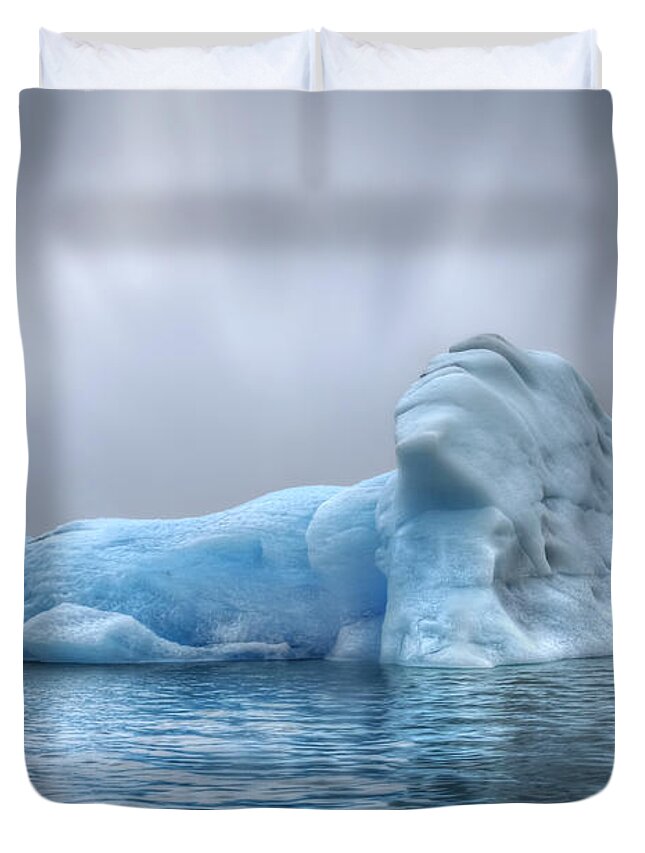 Iceland Duvet Cover featuring the photograph Ice Magic by Evelina Kremsdorf