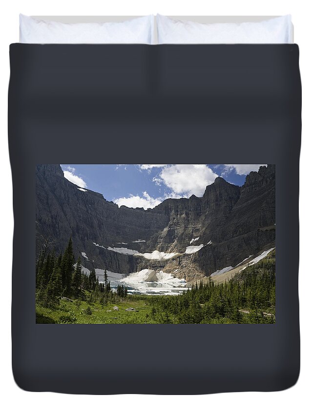00439320 Duvet Cover featuring the photograph Iceberg Lake And Melting Many Glacier by Sebastian Kennerknecht