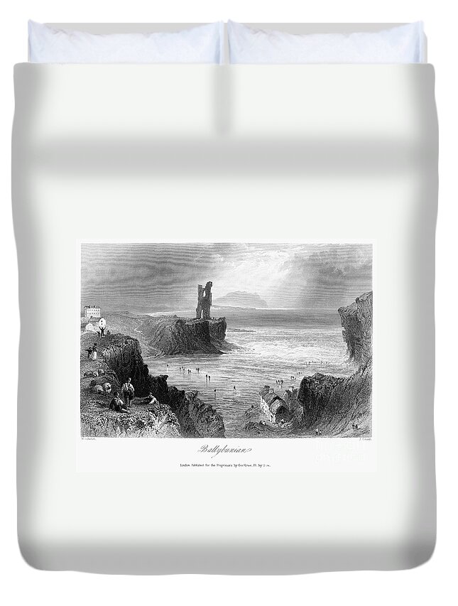 1840 Duvet Cover featuring the photograph IRELAND: BALLYBUNION, c1840 by Granger