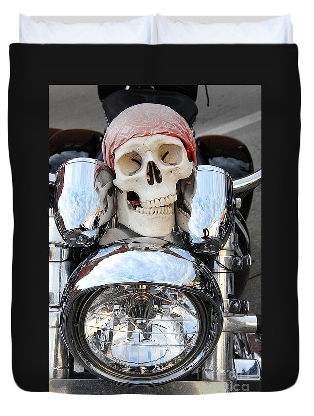 Skull Duvet Cover featuring the photograph Jimmy Bones by Anthony Wilkening
