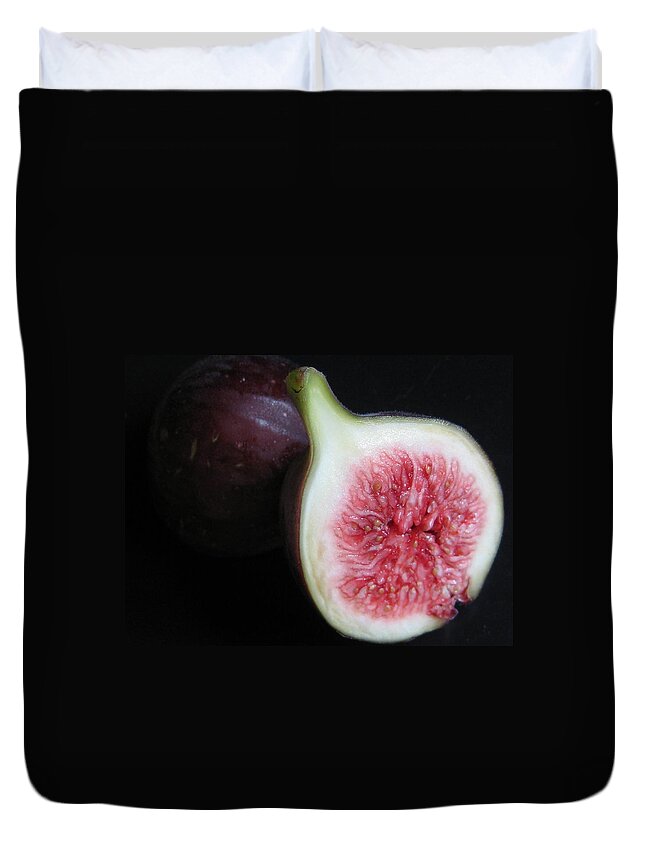 Fig Duvet Cover featuring the photograph Kitchen - Garden - Forbidden Fruit by Susan Carella