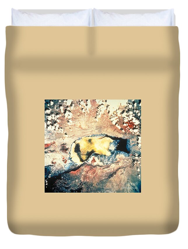 Science Duvet Cover featuring the photograph Lake Natron by Nasa
