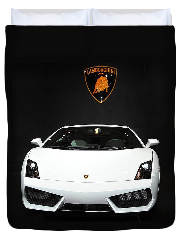 Lamborghini Duvet Cover featuring the photograph Lamborghini  by Dragan Kudjerski