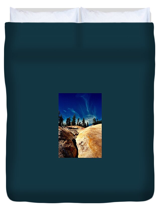 Rocks Duvet Cover featuring the photograph Lassen Volcanic National Park by Peter Mooyman