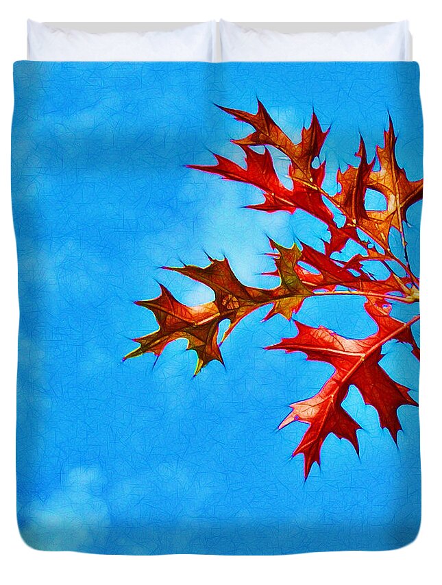 Autumn Duvet Cover featuring the photograph Leaves Against the Sky by Judi Bagwell