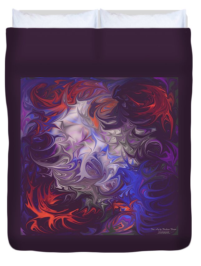 Abstract Duvet Cover featuring the digital art Life Thorns by Barbara Burns