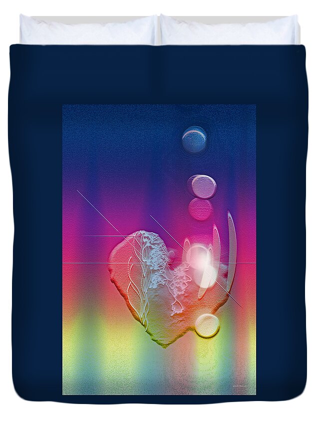 Love Art Duvet Cover featuring the digital art Light in your Heart by Linda Sannuti