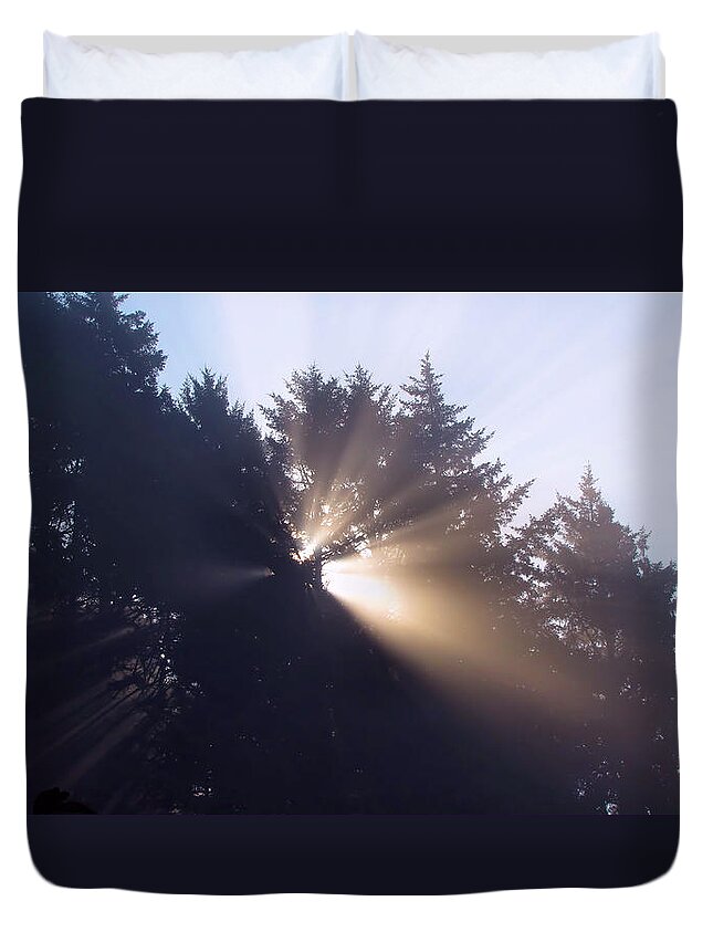Colors Duvet Cover featuring the photograph Lighting The Day by KATIE Vigil