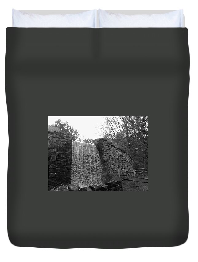 Longfellow Duvet Cover featuring the photograph Longfellow Grist Mill x10 by Kim Galluzzo