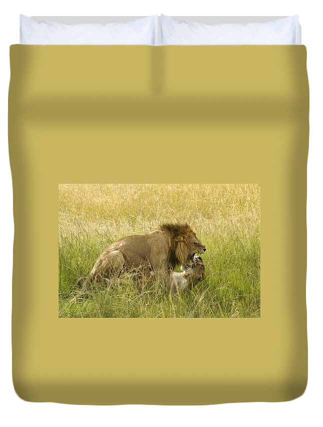 Africa Duvet Cover featuring the photograph Love in the Wild by Michele Burgess