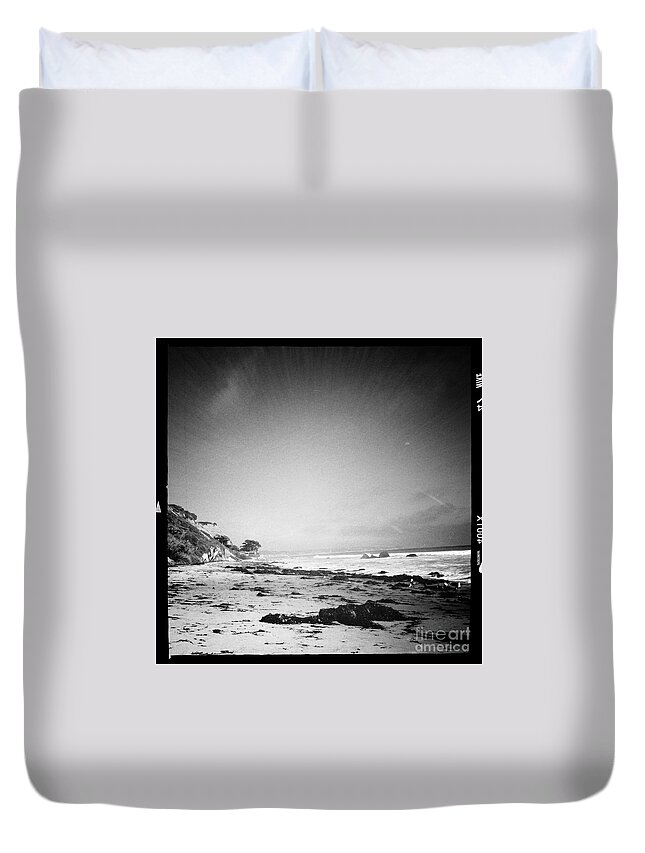 Malibu Duvet Cover featuring the photograph Malibu Peace and Tranquility by Nina Prommer