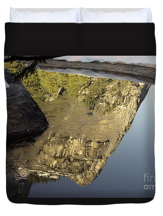 Mirror Lake Duvet Cover featuring the photograph Mirror Lake reflection by Jim And Emily Bush