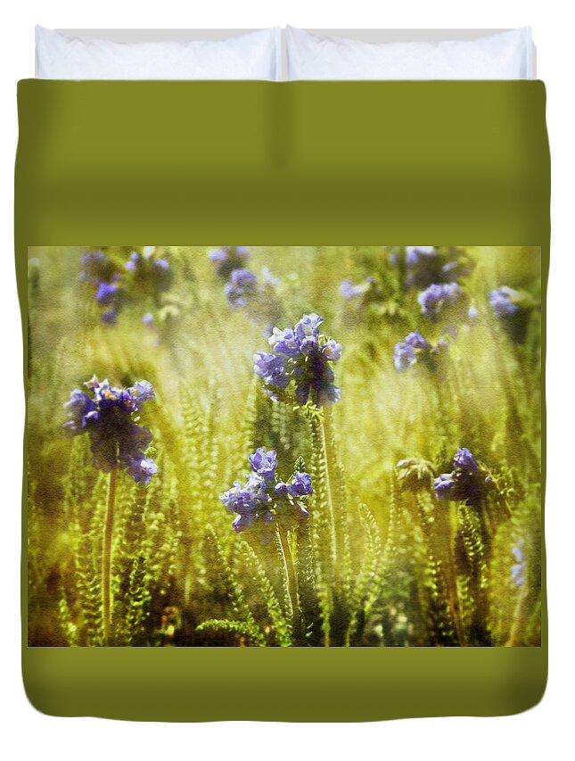 Flowers Duvet Cover featuring the photograph Missing Summer by Ellen Heaverlo
