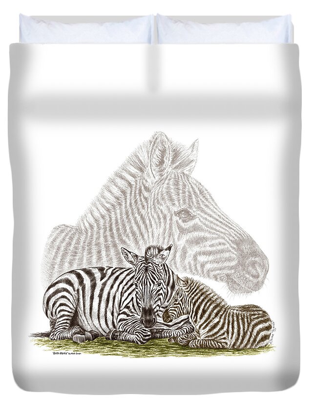 Mom And Baby Zebra Art Duvet Cover For Sale By Kelli Swan