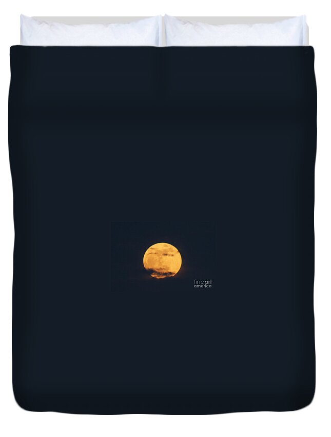  Duvet Cover featuring the photograph Moon by William Norton