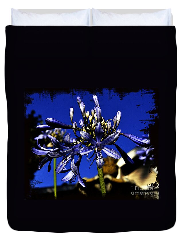 Clay Duvet Cover featuring the photograph Morning Blooms by Clayton Bruster