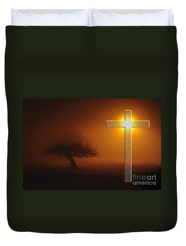 Clay Duvet Cover featuring the photograph My Life In God's Hands by Clayton Bruster