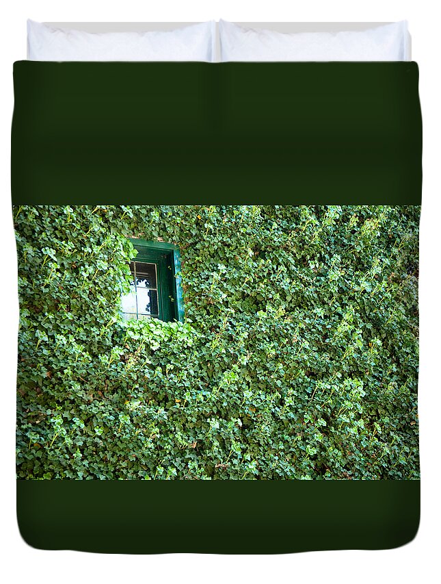 Napa Duvet Cover featuring the photograph Napa Wine Cellar Window by Shane Kelly