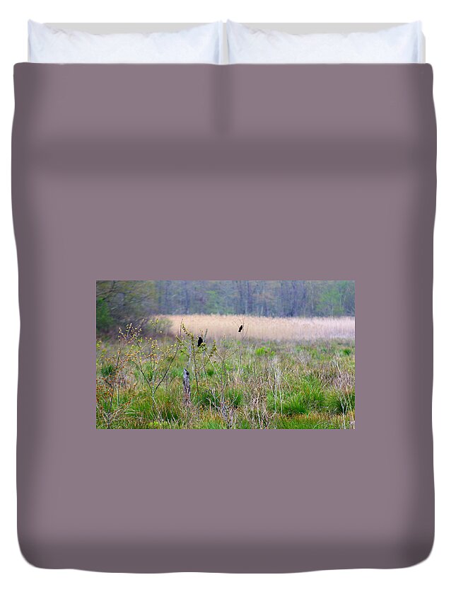 Marshland Duvet Cover featuring the photograph Nature On The Marsh by Kim Galluzzo Wozniak