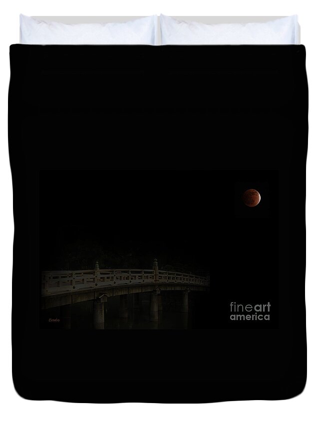 Moon Duvet Cover featuring the photograph Night Wonders by Eena Bo