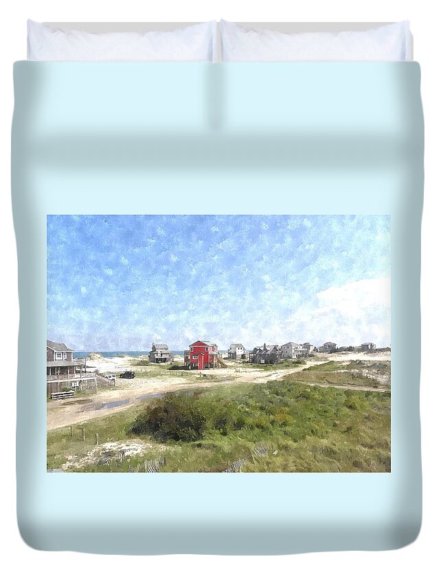 Beach Duvet Cover featuring the photograph North Swan NC beach rentals by Kim Galluzzo