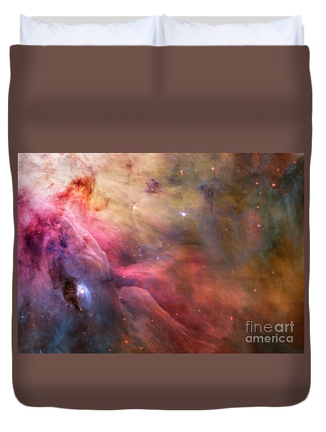 Hubble Space Telescope Duvet Cover featuring the photograph Orion Nebula by Nasa