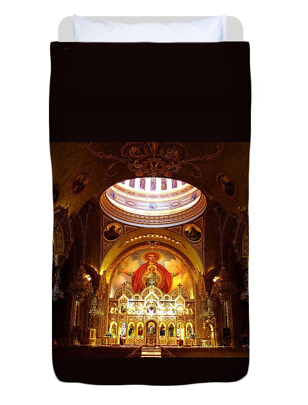 California Duvet Cover featuring the photograph Orthodox church in Los Angeles, California by Emanuel Tanjala