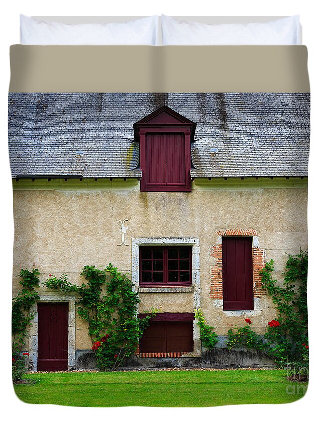 Outbuildings Duvet Cover featuring the photograph Outbuildings of Chateau Cheverny by Louise Heusinkveld