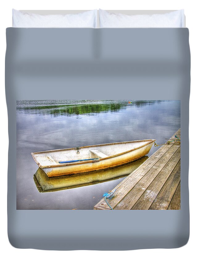  Harbor Living Duvet Cover featuring the photograph Painted Love by Brenda Giasson
