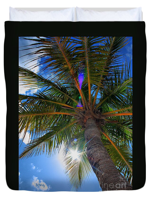 Palm Duvet Cover featuring the photograph Palms Up by Patrick Witz