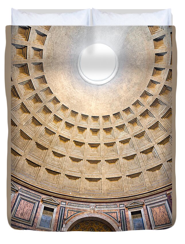 Amphitheater Duvet Cover featuring the photograph Pantheon by Luciano Mortula