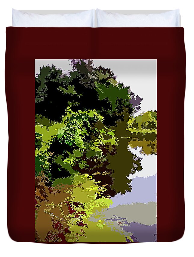 Park Duvet Cover featuring the photograph Paradise In Green And Yellow by Burney Lieberman