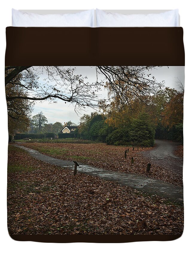 Richmond Park Duvet Cover featuring the photograph Park Cottage 2 by Maj Seda