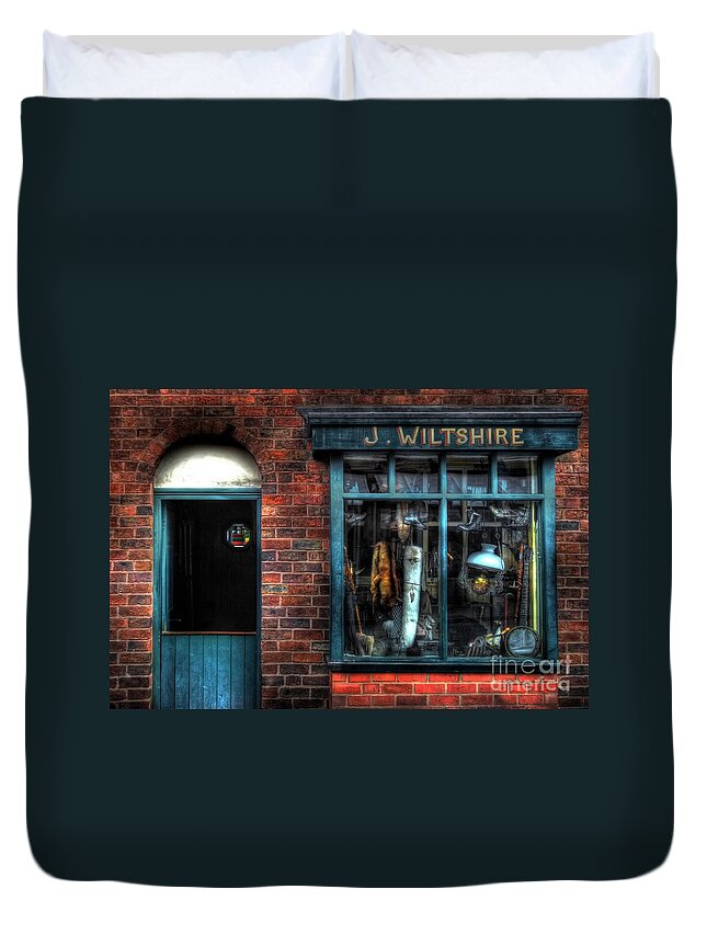 Art Duvet Cover featuring the photograph Pawnbroker's Shop by Yhun Suarez