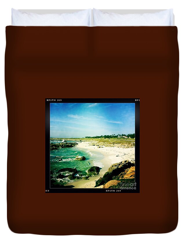 Pebble Beach Duvet Cover featuring the photograph Pebble beach by Nina Prommer
